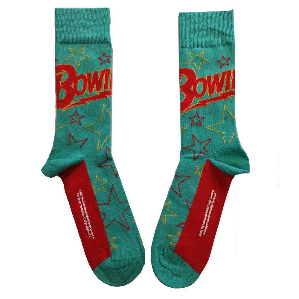 Image of David Bowie Unisex Socks - Stars Outline (UK SIZE 7 - 11) Rock Off